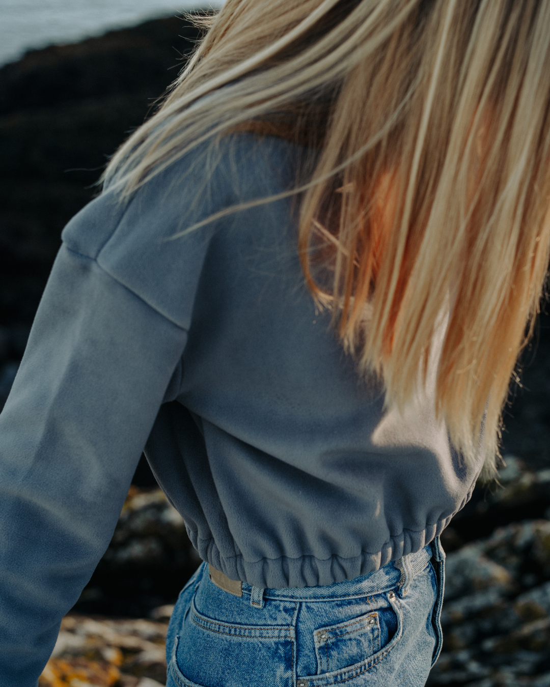 S/Y - Recycled Cropped Fleece - Graphite - S