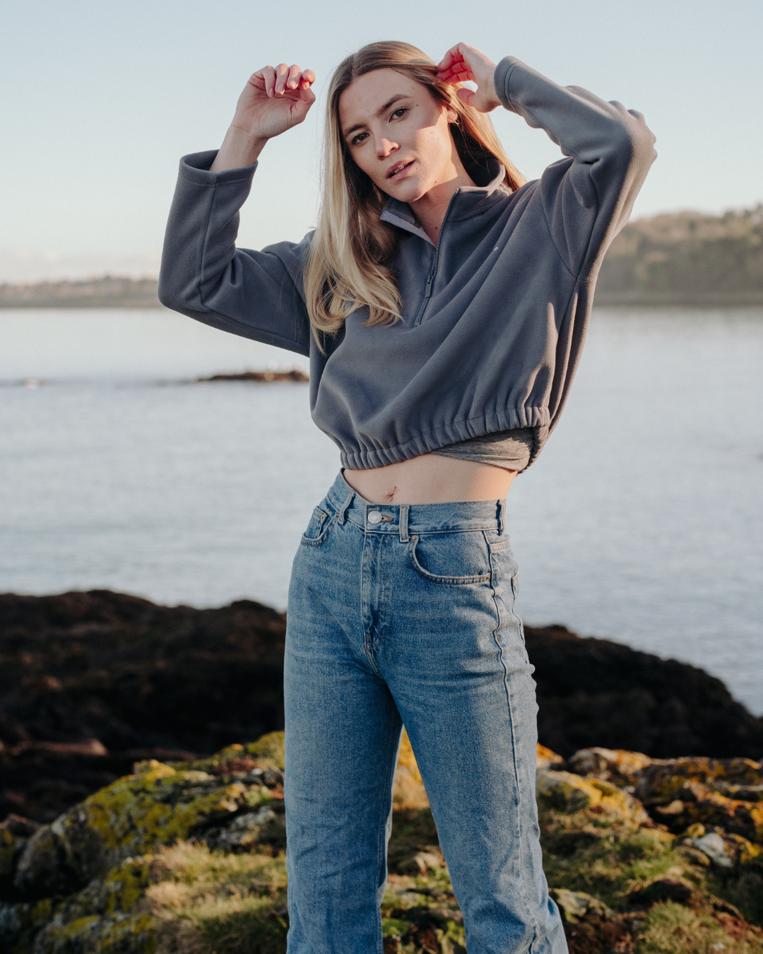 S/Y - Recycled Cropped Fleece - Graphite - S