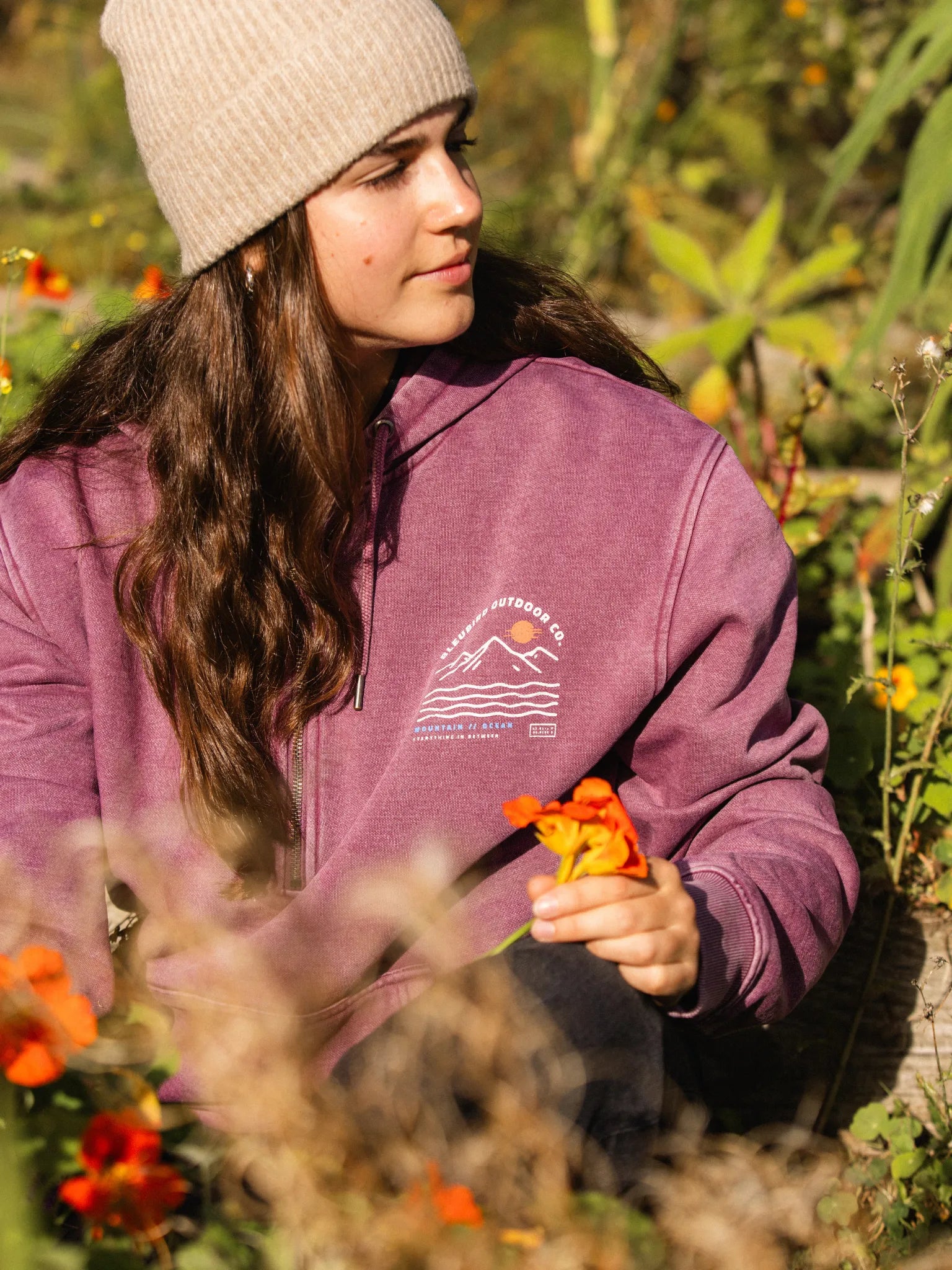 Berry Dawn Zipper Hood