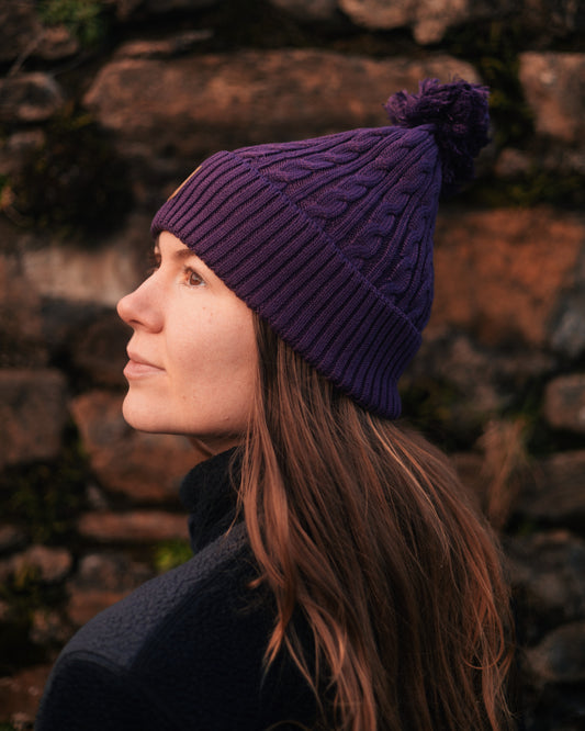 Bobble Beanie Recycled - Berry