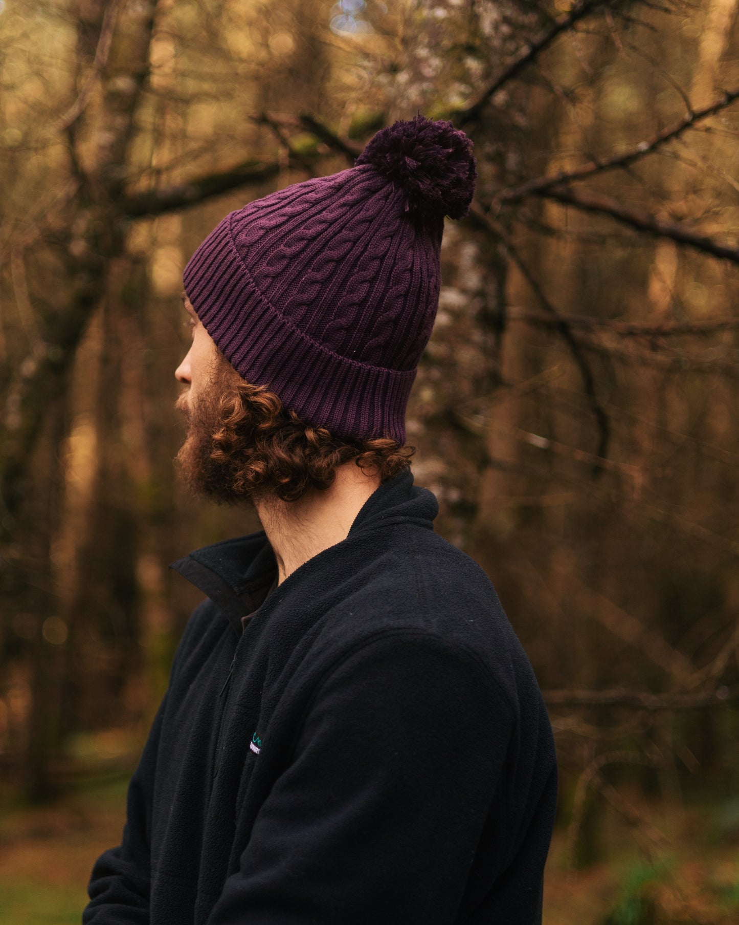 Bobble Beanie Recycled - Berry