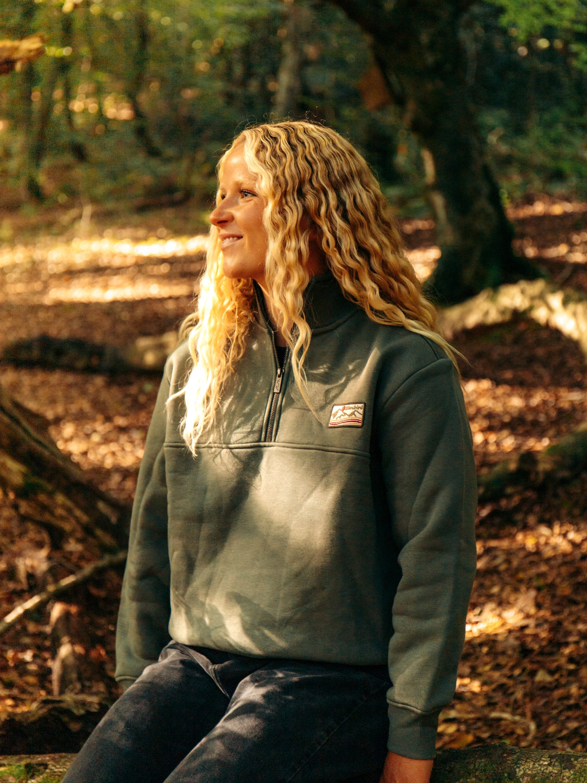 Womens Bracken Quarter Zip - Moss