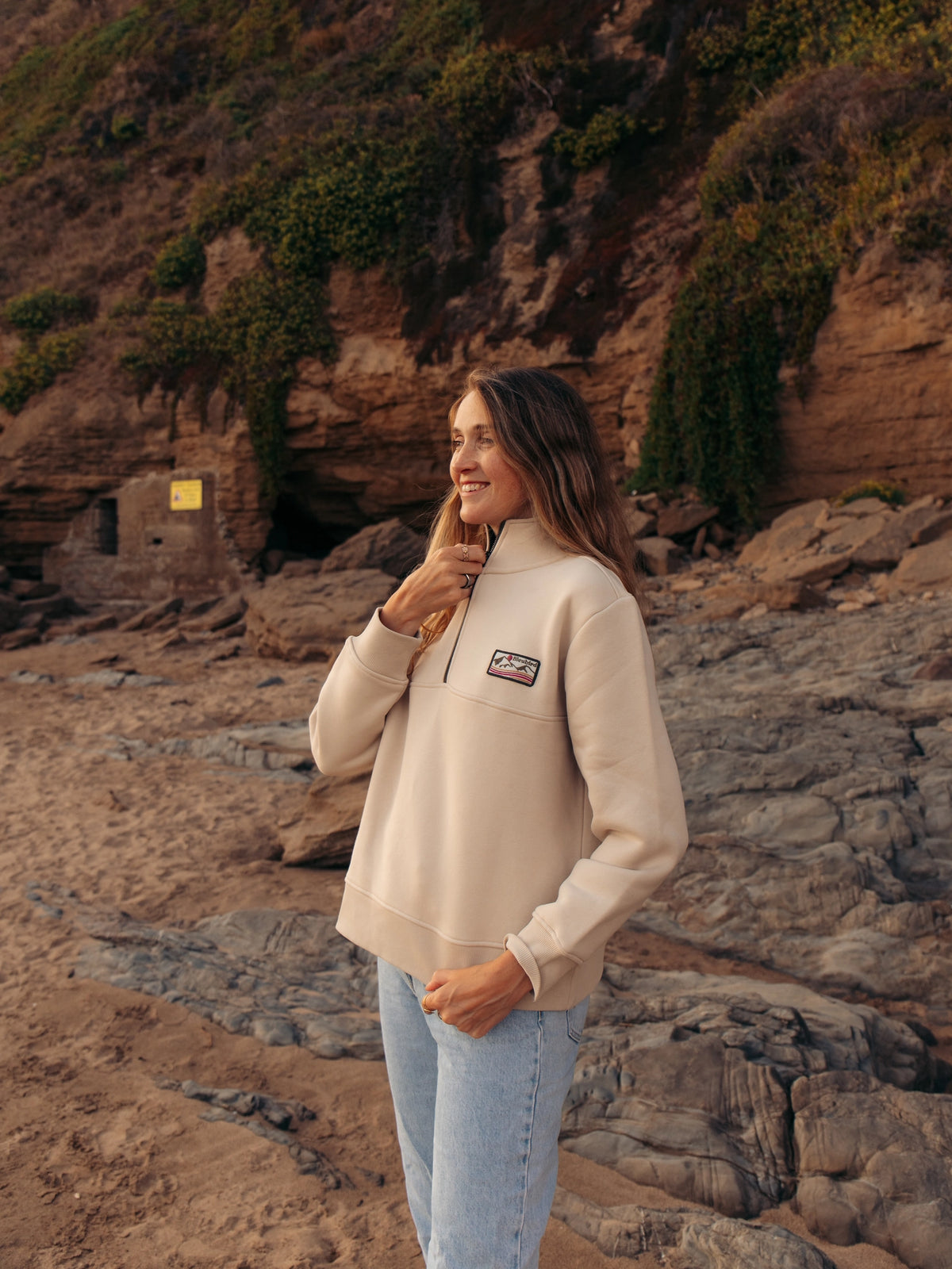 Womens Bracken Quarter Zip - Sand