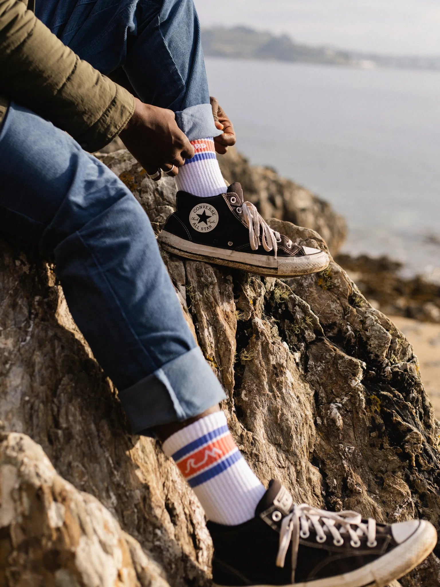 Crew Sock (OG) - Blue and Pink