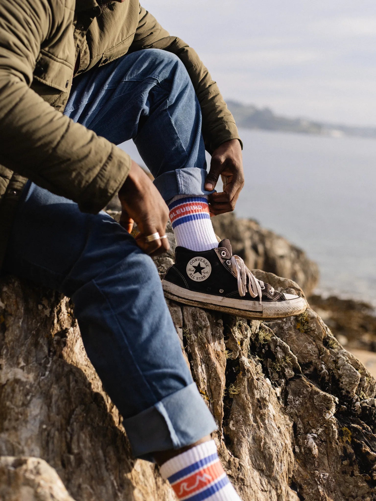 Crew Sock (OG) - Blue and Pink