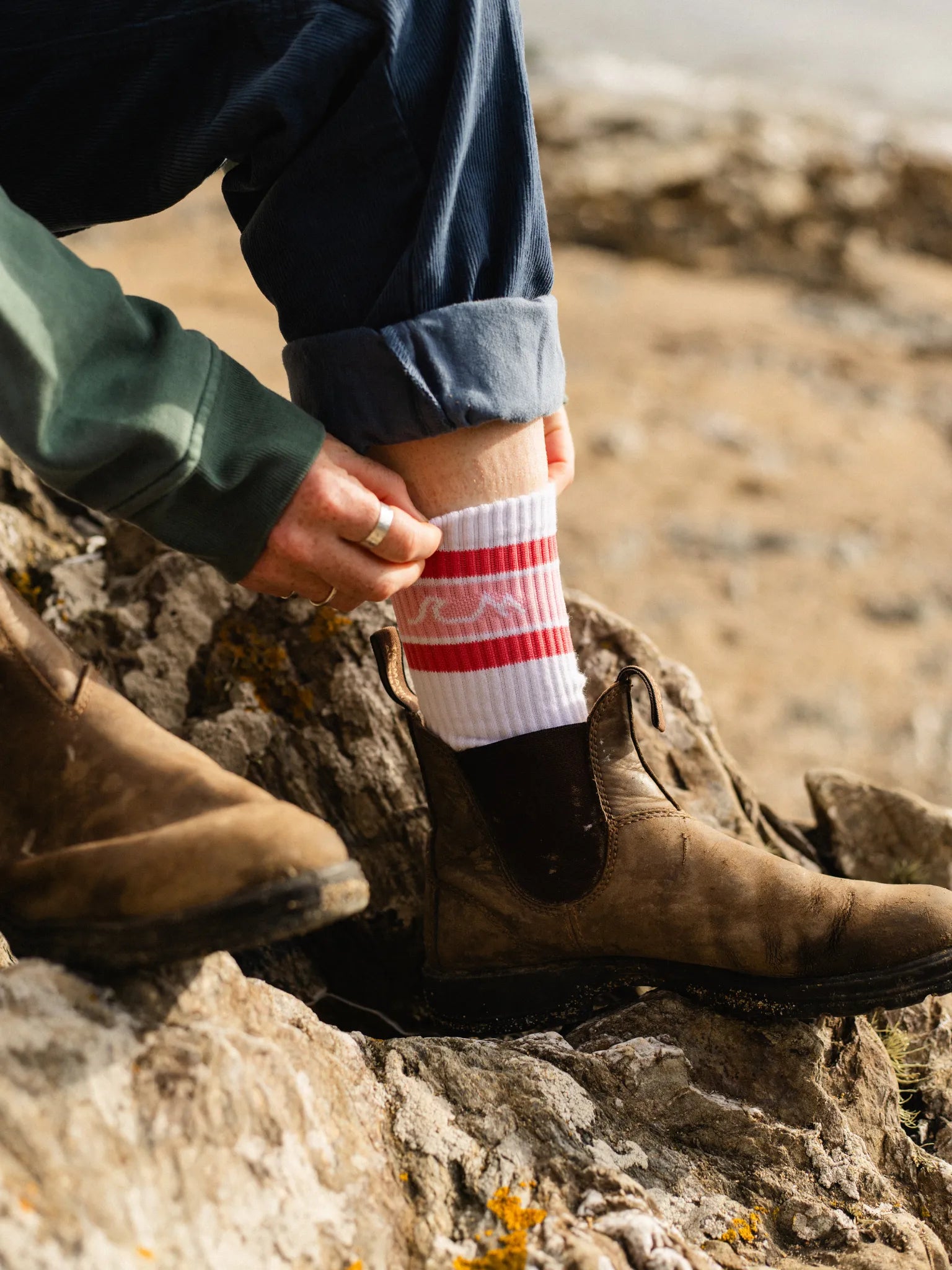 Crew Sock (OG) - Coral and Pink