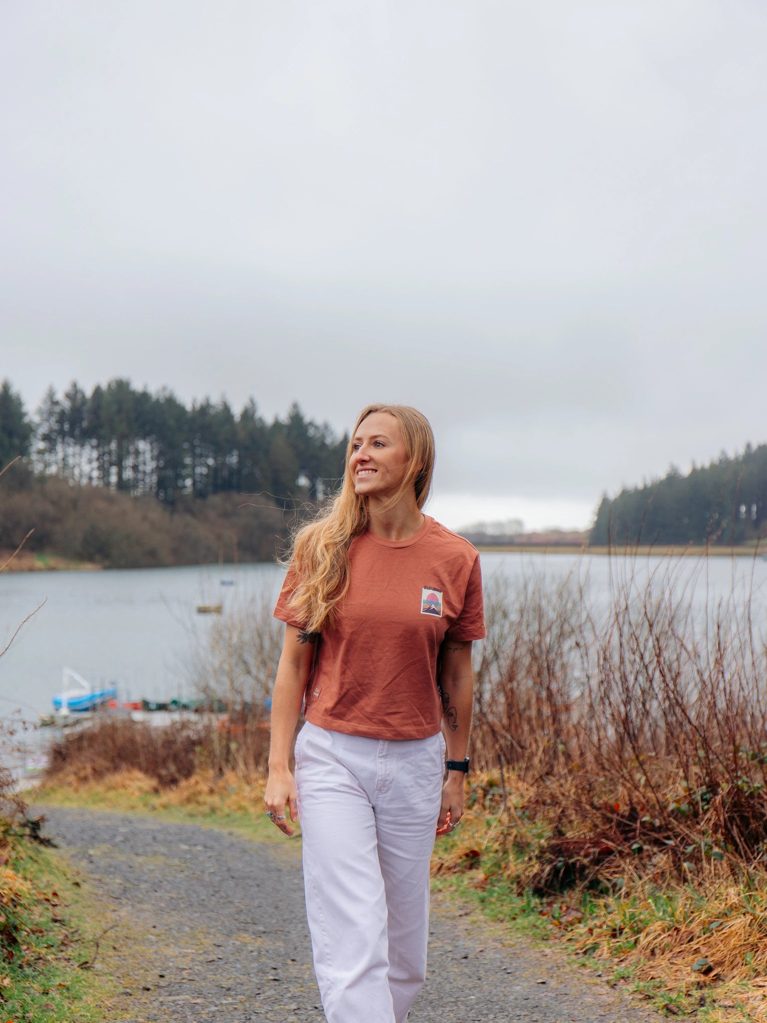 Everline Cropped Tee - Clay