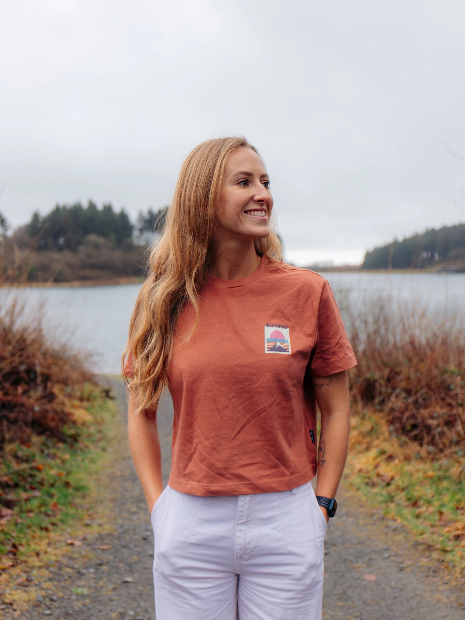 Everline Cropped Tee - Clay