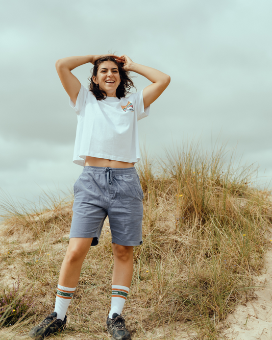 Road Out Cropped Tee - White