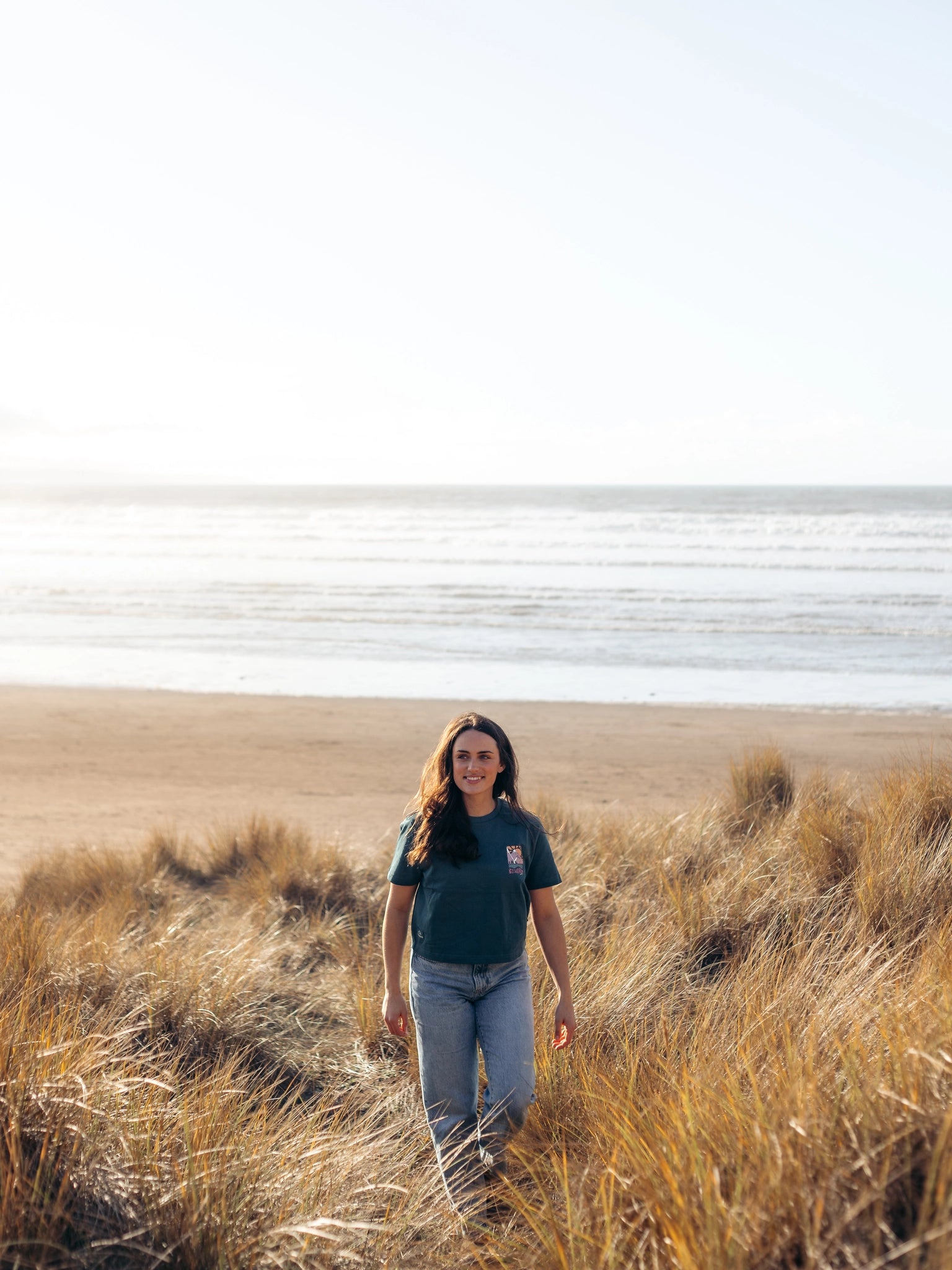 Solace Cropped Tee - Teal