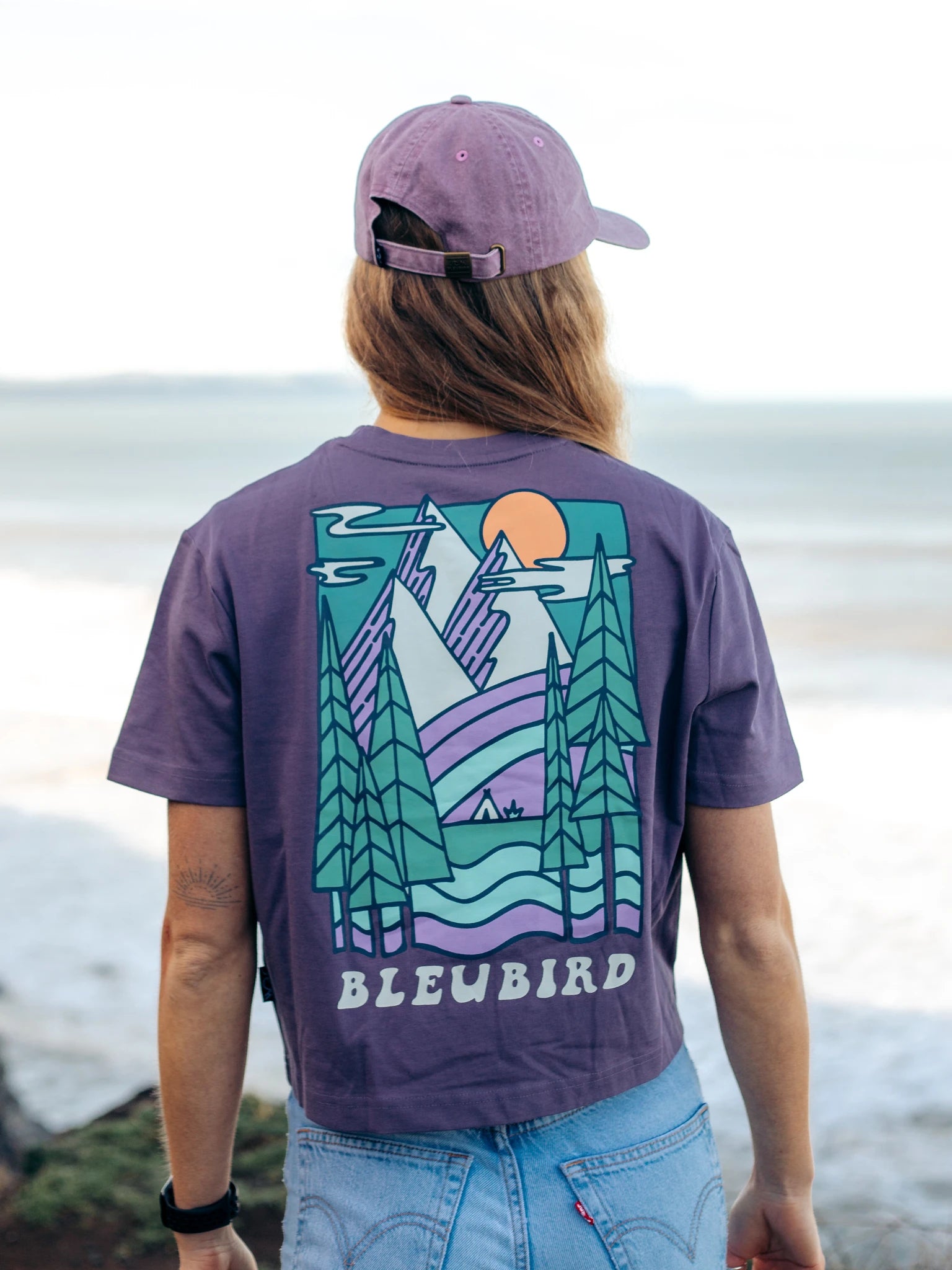 Trailhead Cropped Tee - Plum