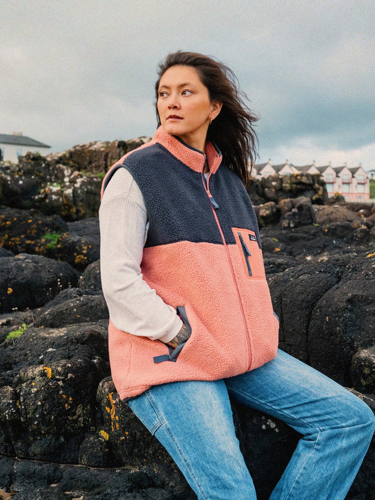 Polar Gilet Fleece - Coral