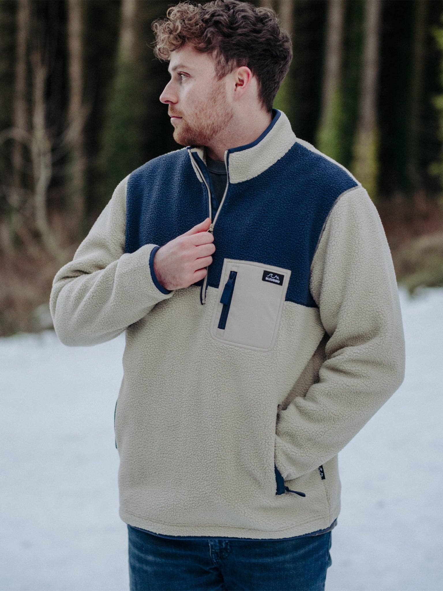 Polar 1/4 Zip Fleece - Beige