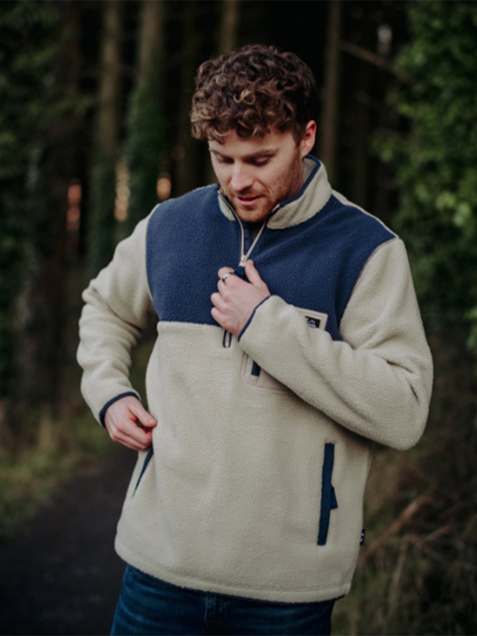 Polar 1/4 Zip Fleece - Beige