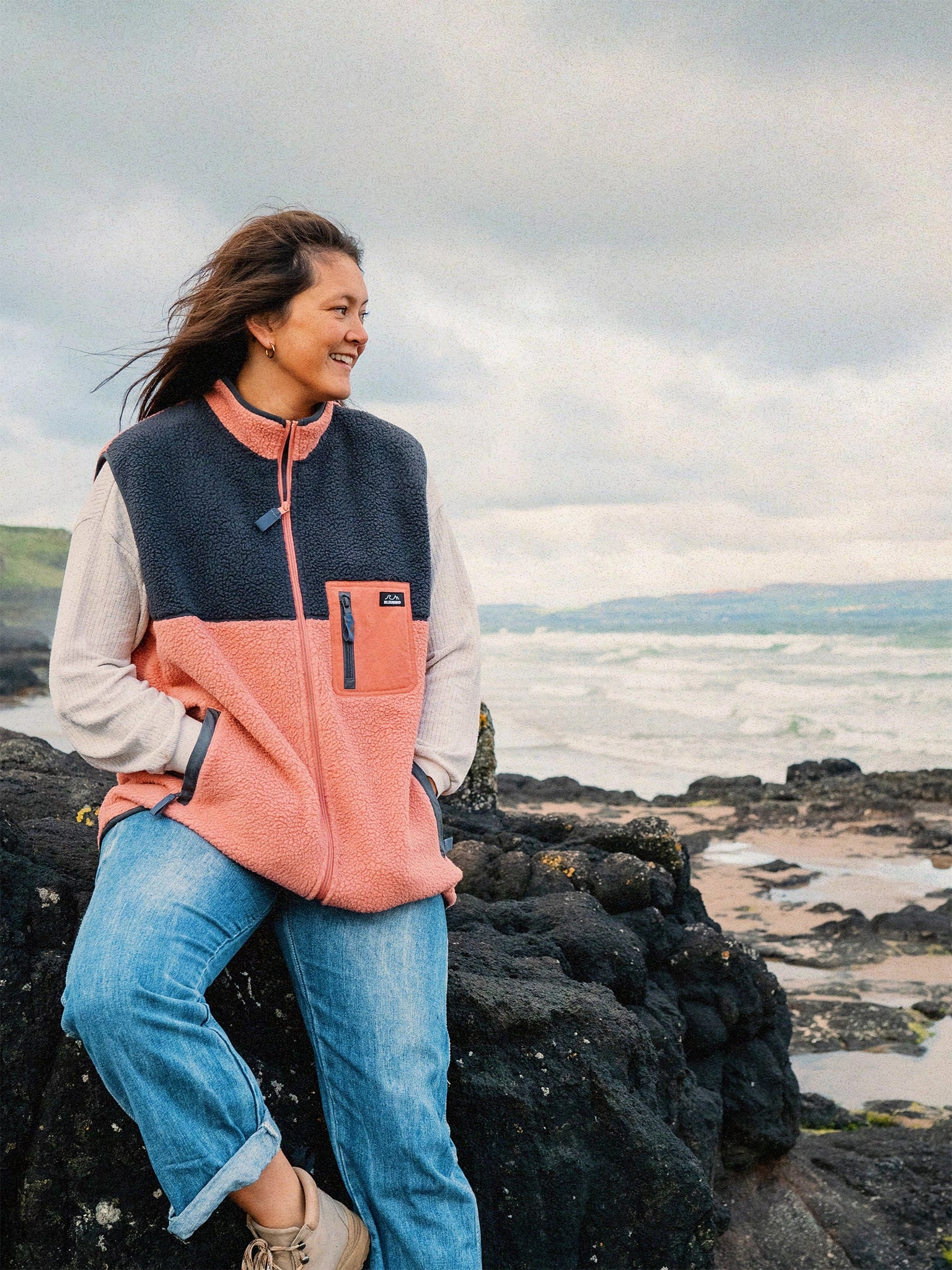 Polar Gilet Fleece - Coral