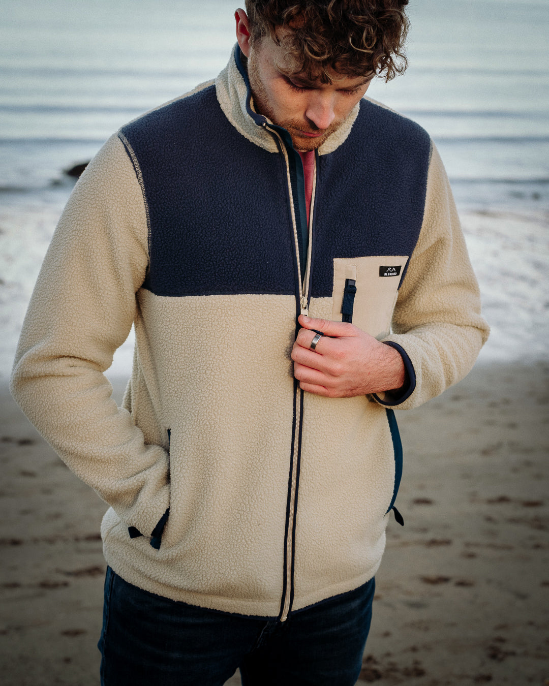 Polar Full Zip Fleece - Beige