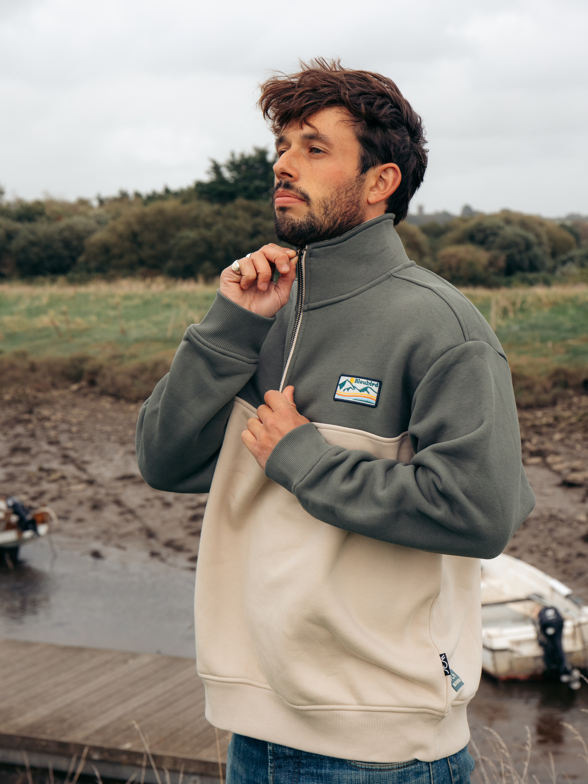 Bracken Quarter Zip - Sand