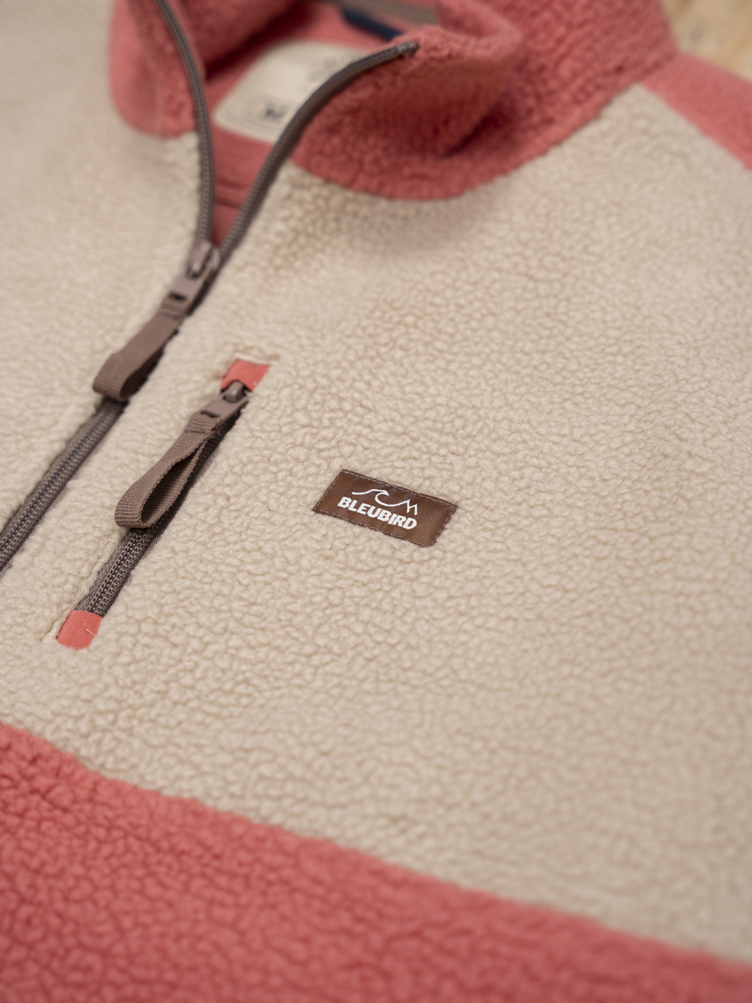 S/Y - Polar 1/4 Zip Fleece - Coral Beige - M