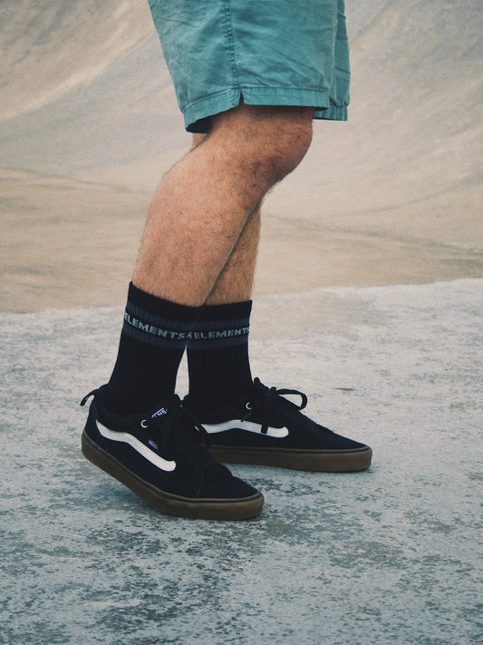 Saga Crew Socks - Black