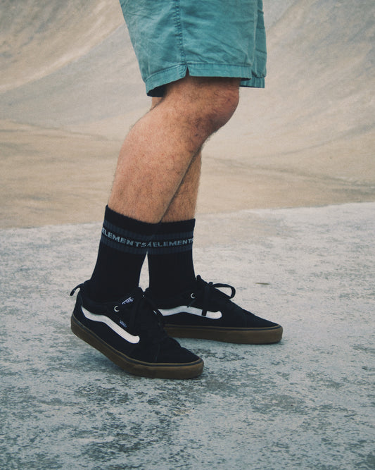 Saga Crew Socks - Black