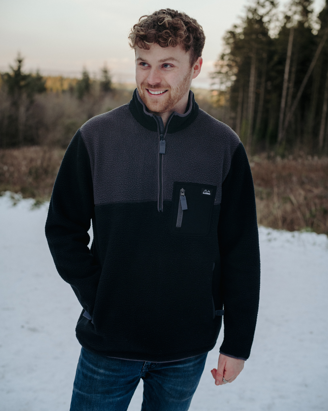 Polar 1/4 Zip Fleece - Charcoal