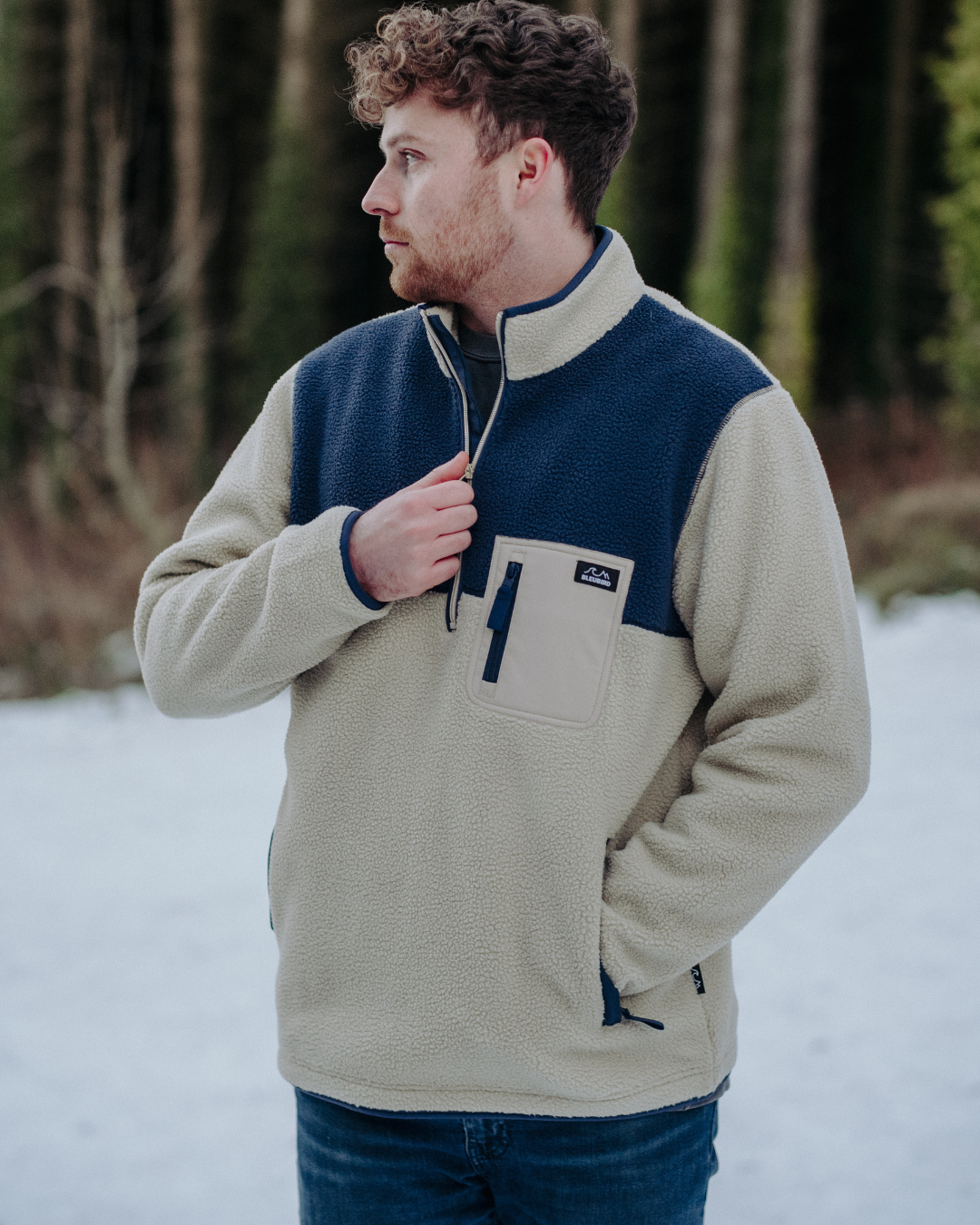 Polar 1/4 Zip Fleece - Beige