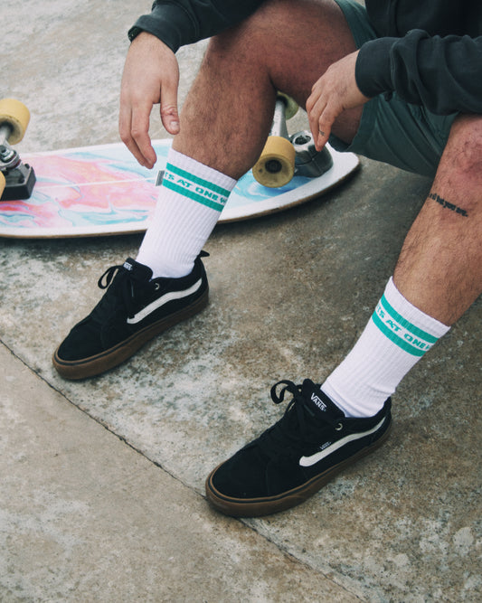 Saga Crew Socks - Emerald