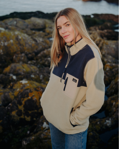 Polar 1/4 Zip Fleece - Beige