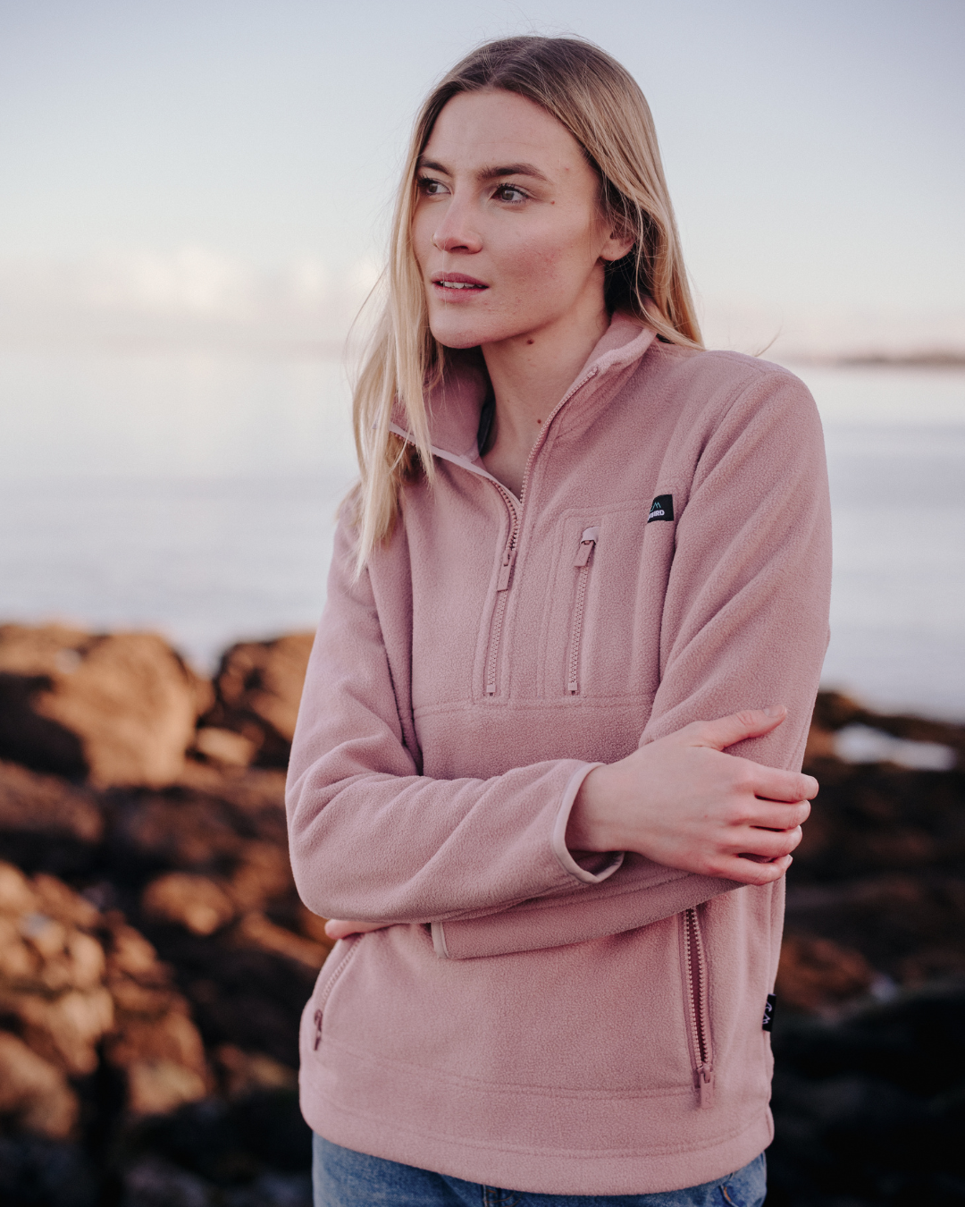 Recycled Horizon Fleece - Dusty Pink