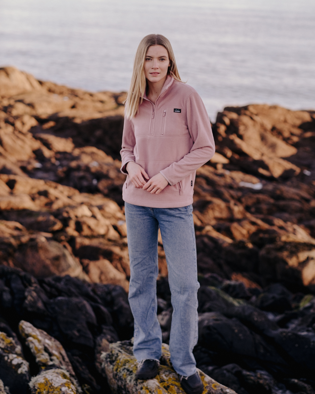 Recycled Horizon Fleece - Dusty Pink