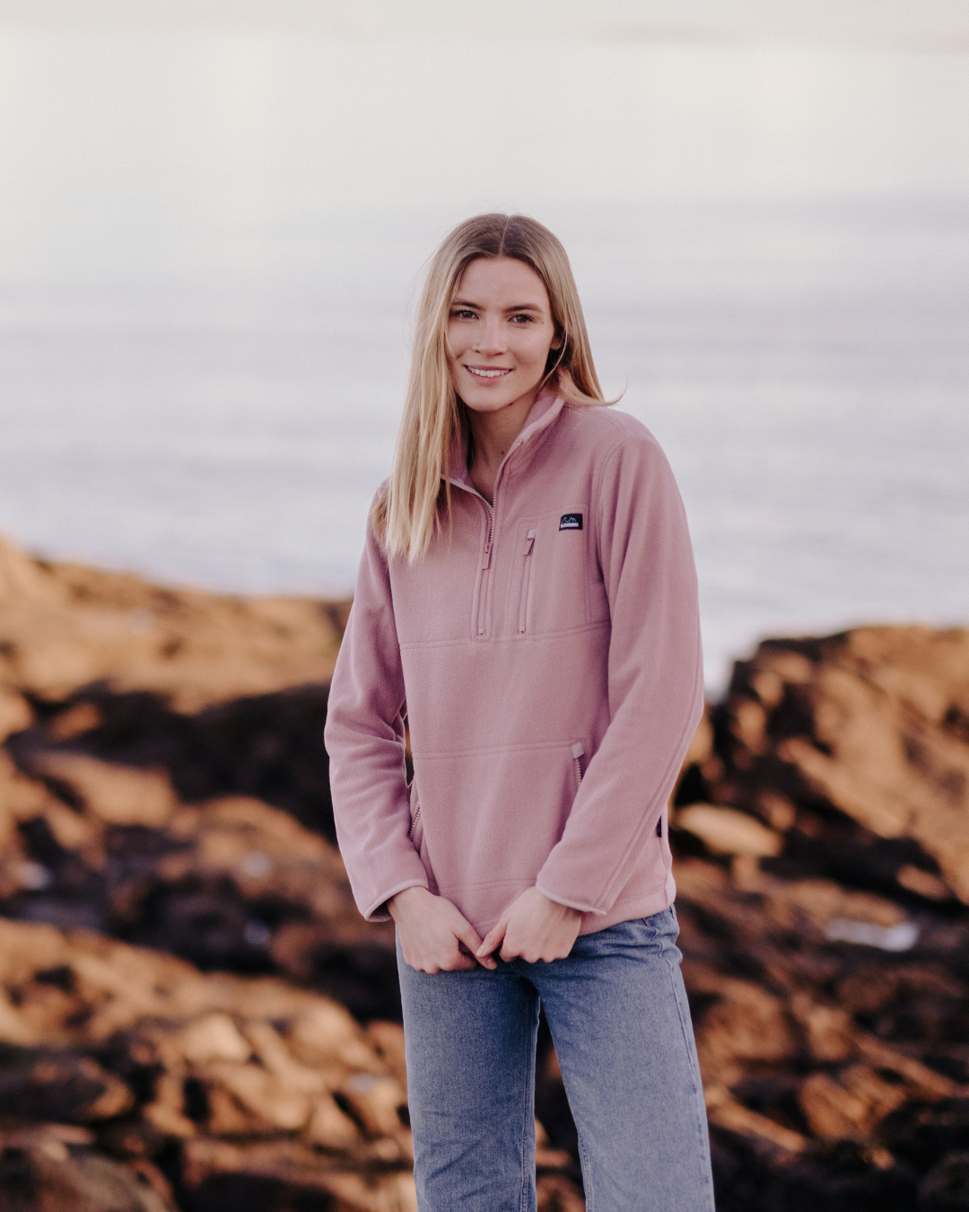 Recycled Horizon Fleece - Dusty Pink