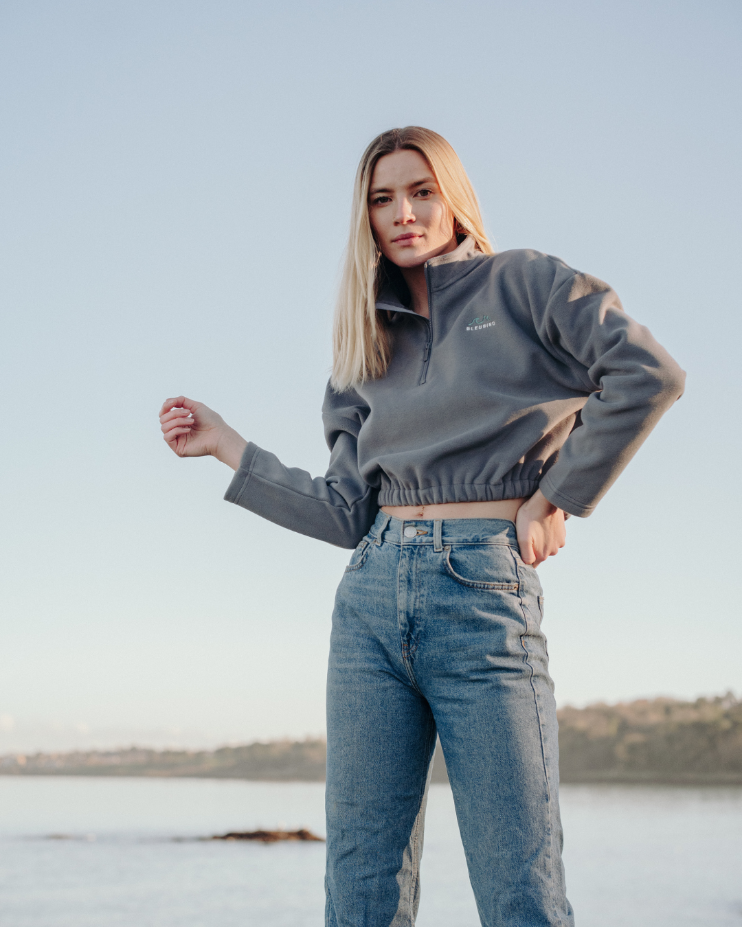 S/Y - Recycled Cropped Fleece - Graphite - S