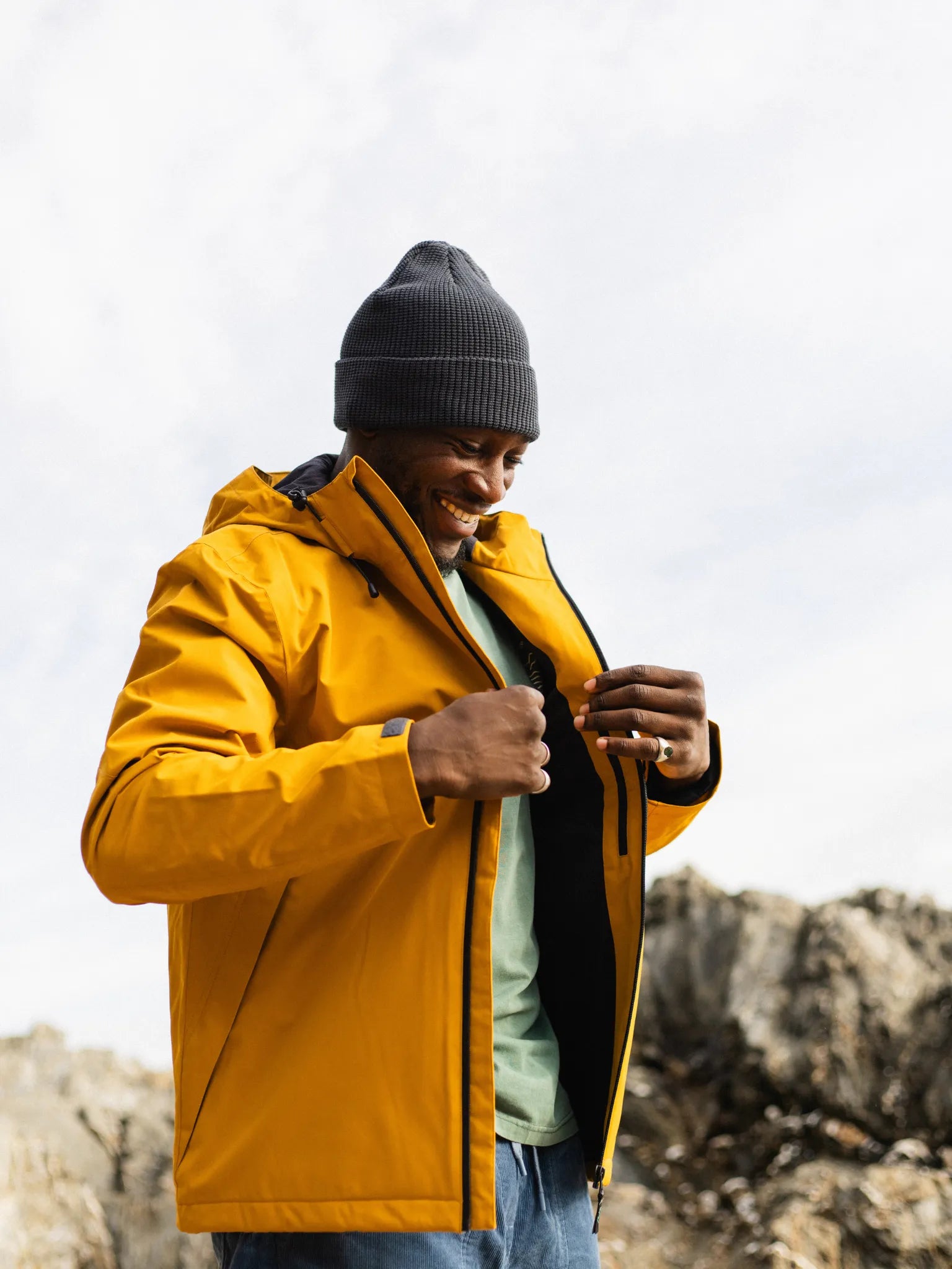 Arpette Jacket - Mens - Mustard