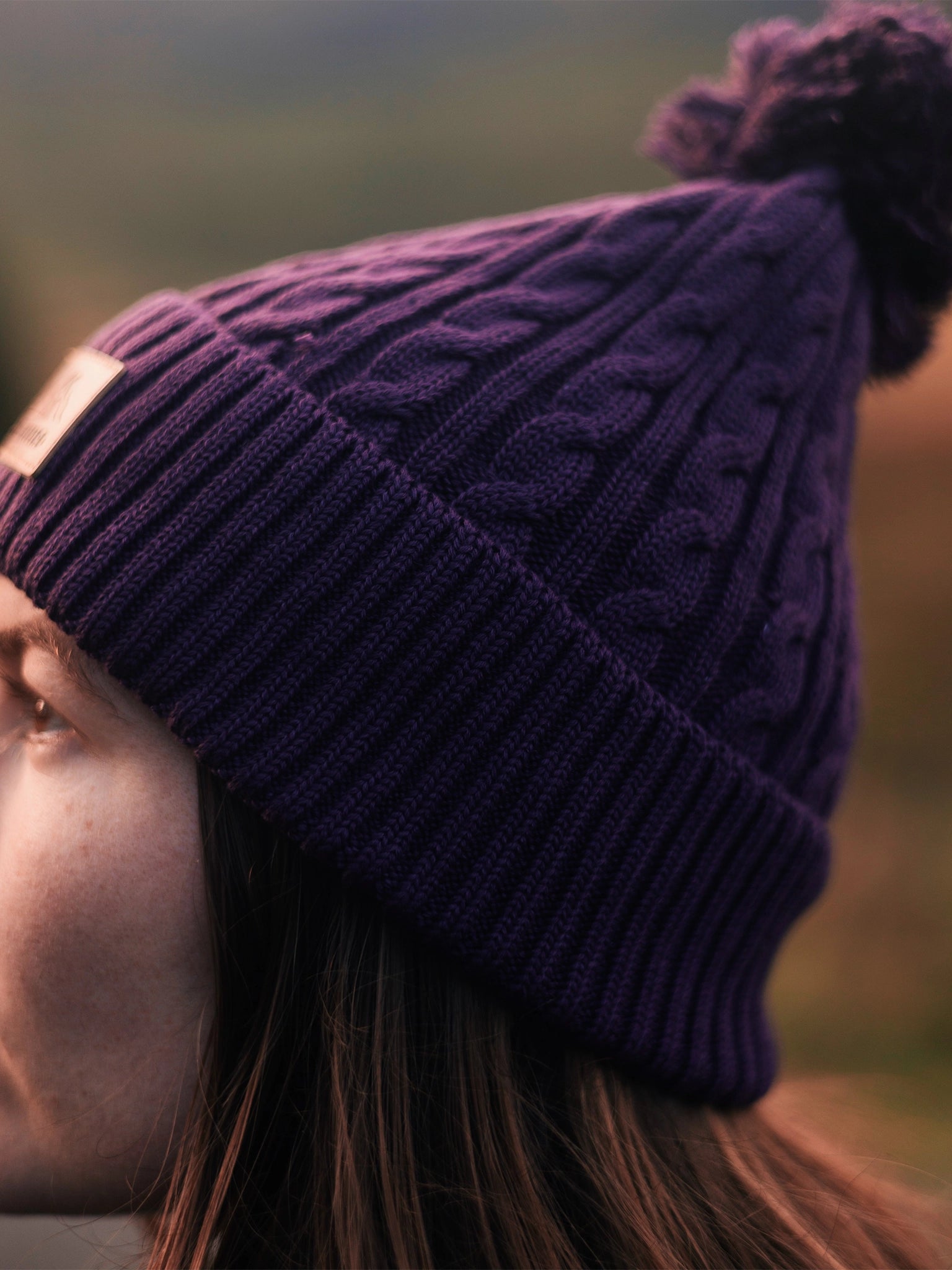 Bobble Beanie Recycled - Berry