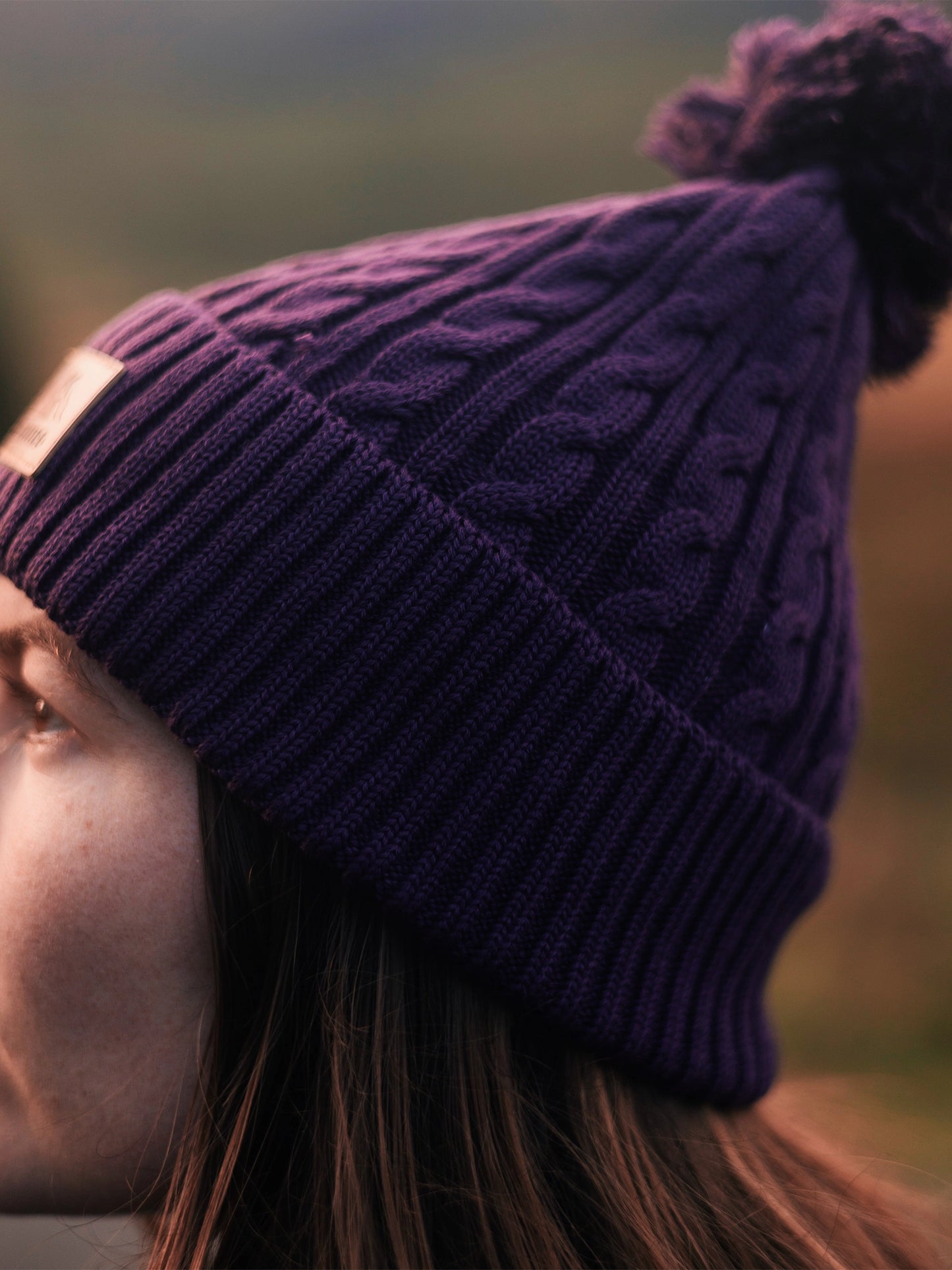 Bobble Beanie Recycled - Berry