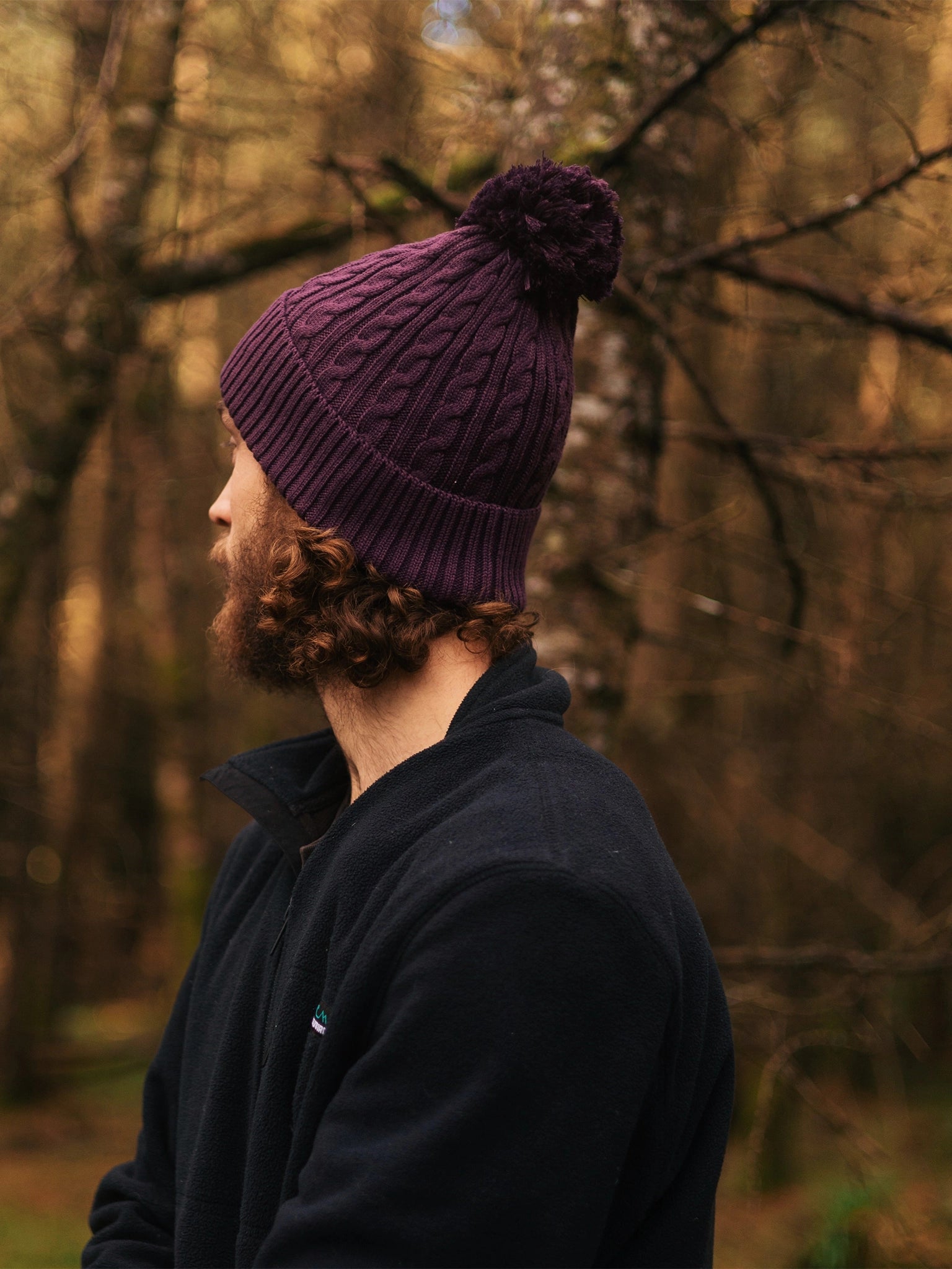 Bobble Beanie Recycled - Berry