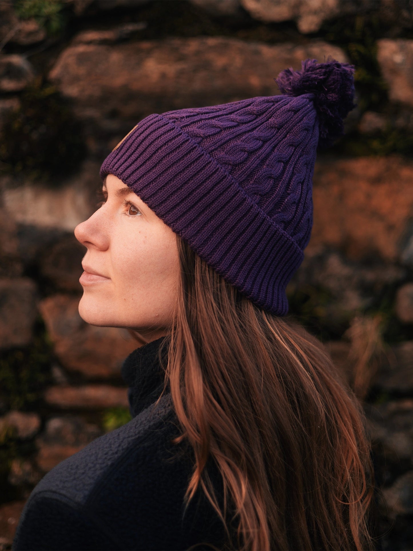 Bobble Beanie Recycled - Berry