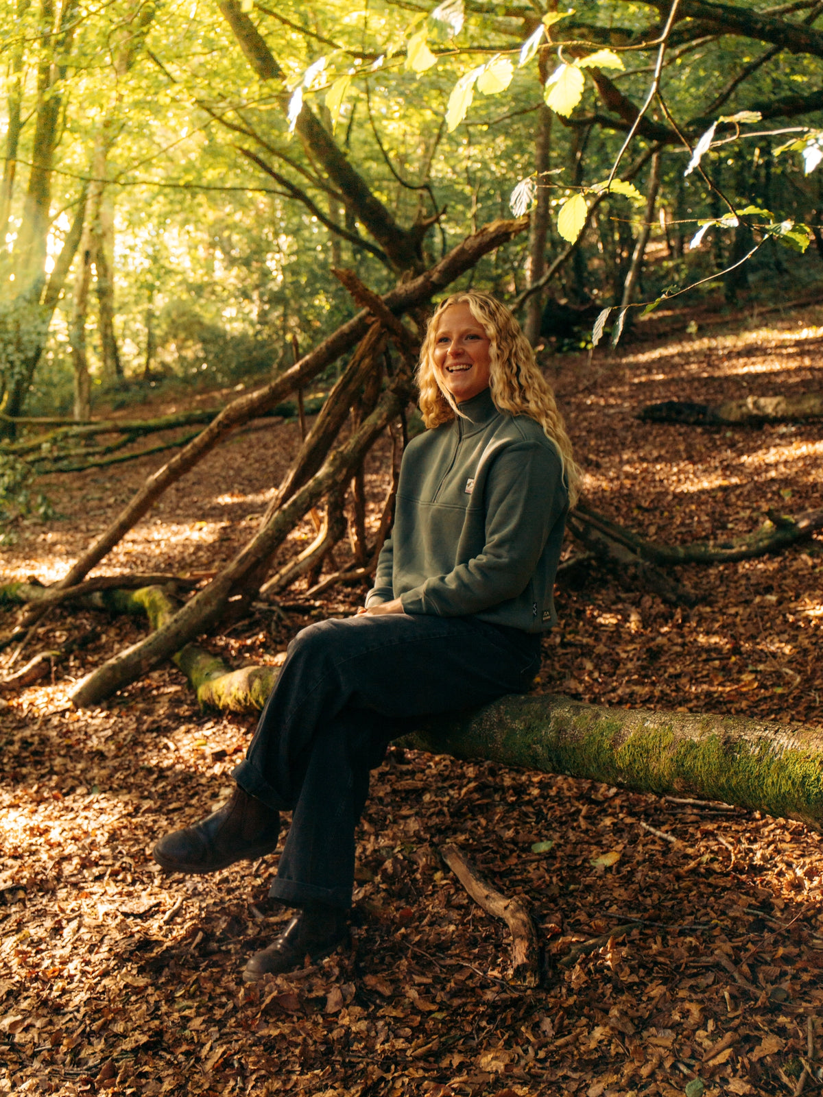 Womens Bracken Quarter Zip - Moss