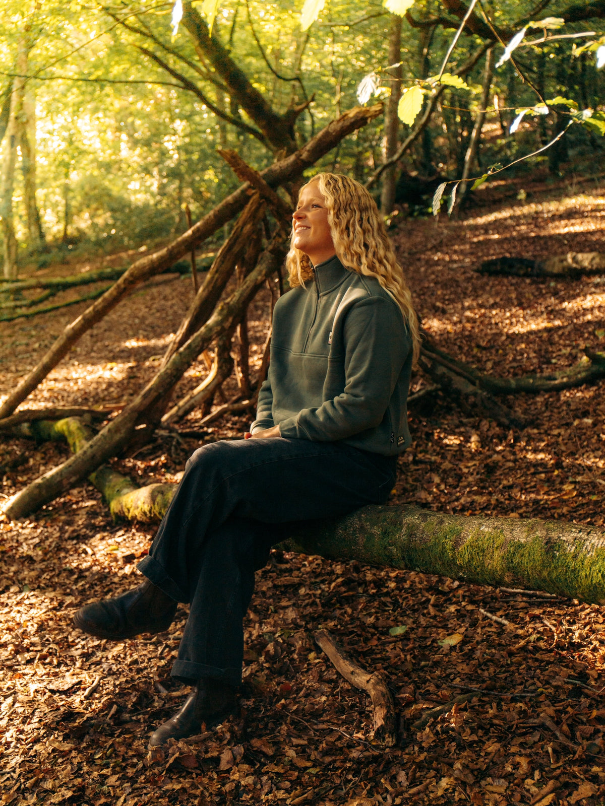 Womens Bracken Quarter Zip - Moss