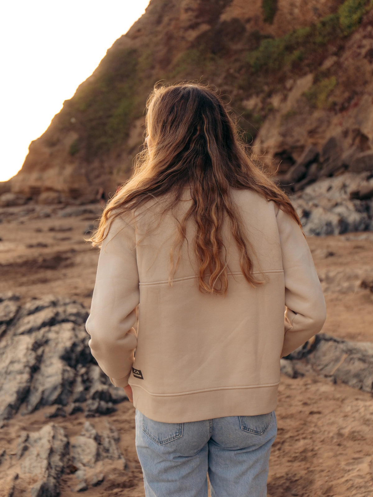 Womens Bracken Quarter Zip - Sand
