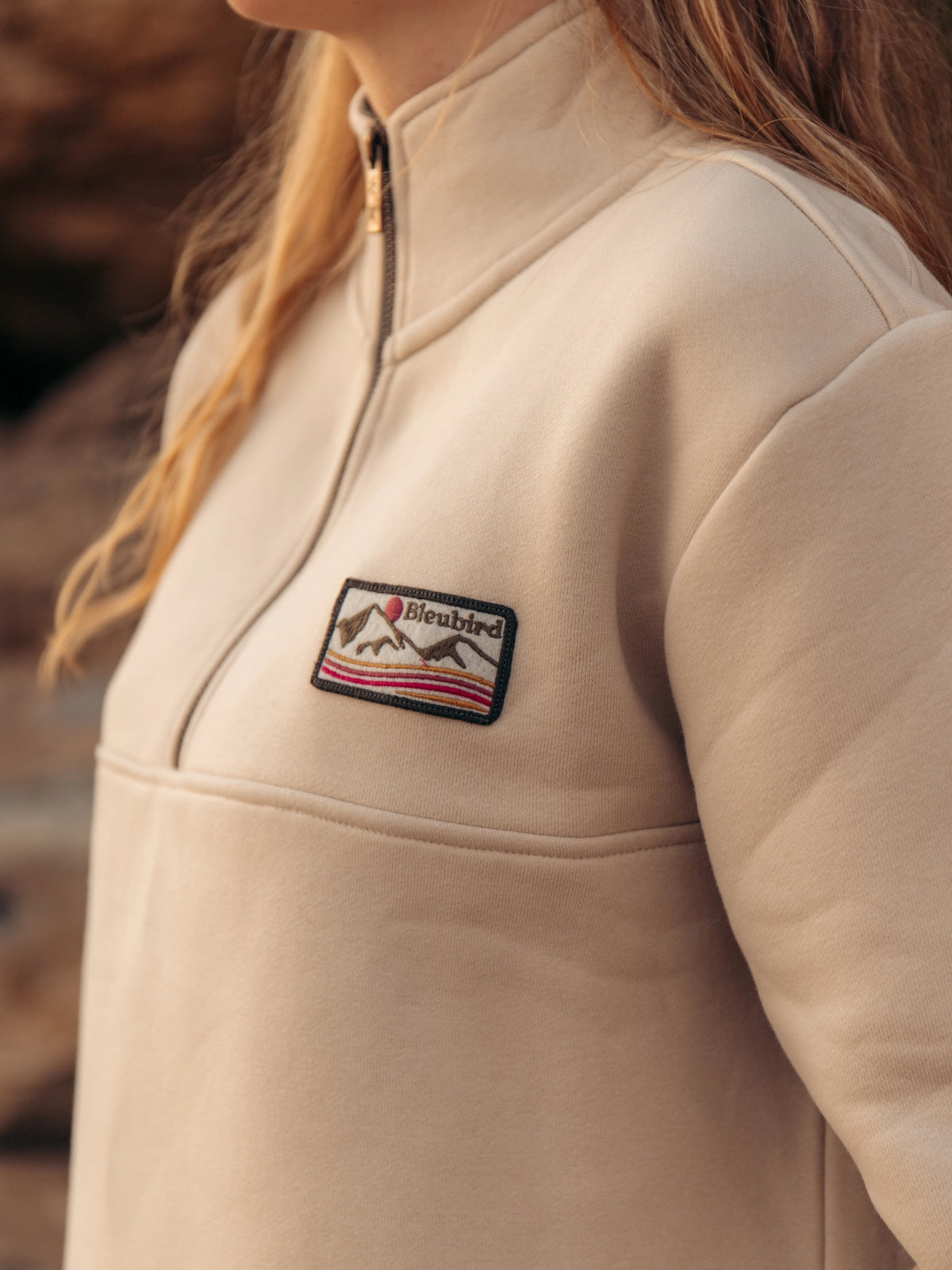 Womens Bracken Quarter Zip - Sand
