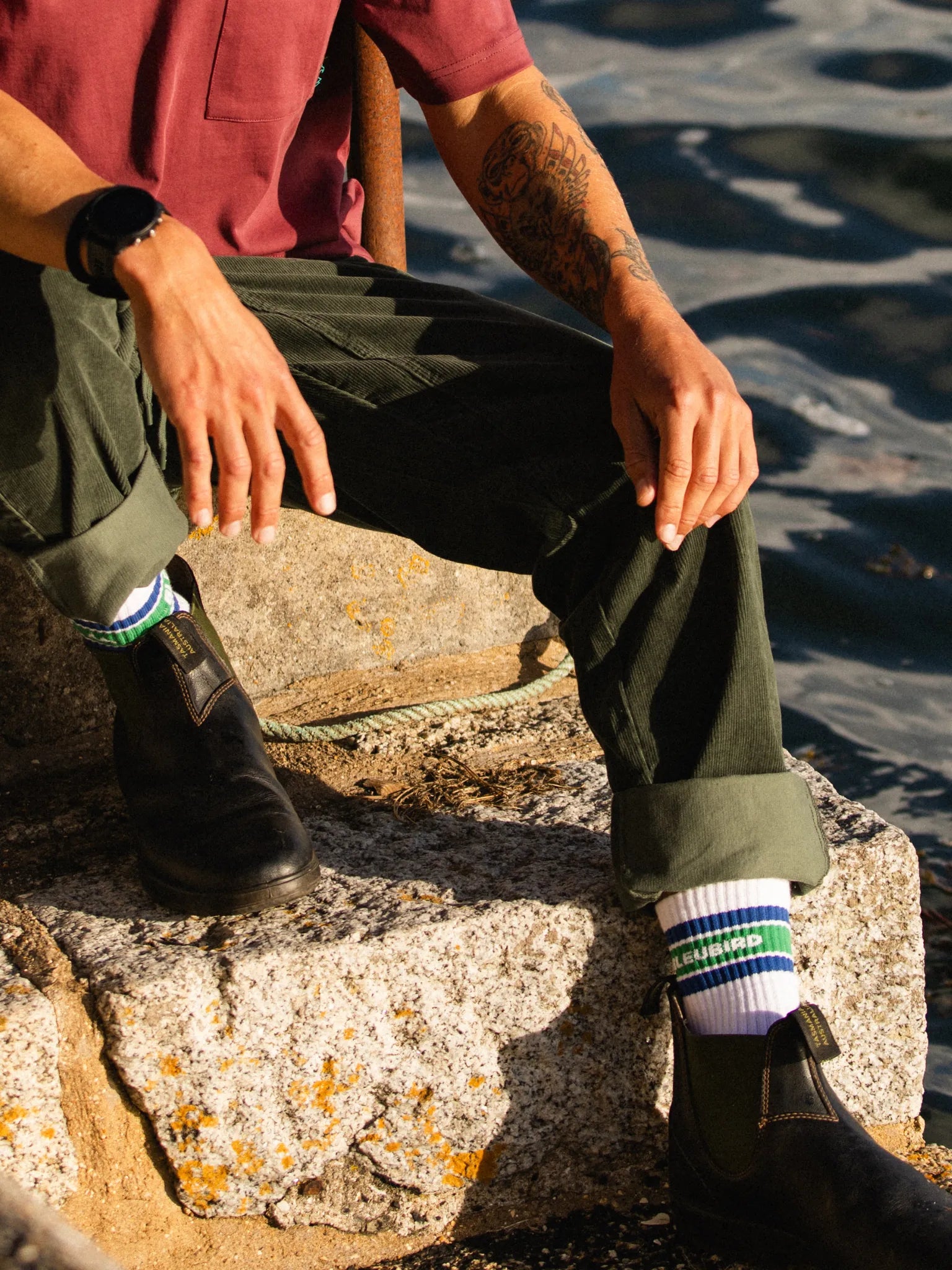Crew Sock (OG) - Blue and Green