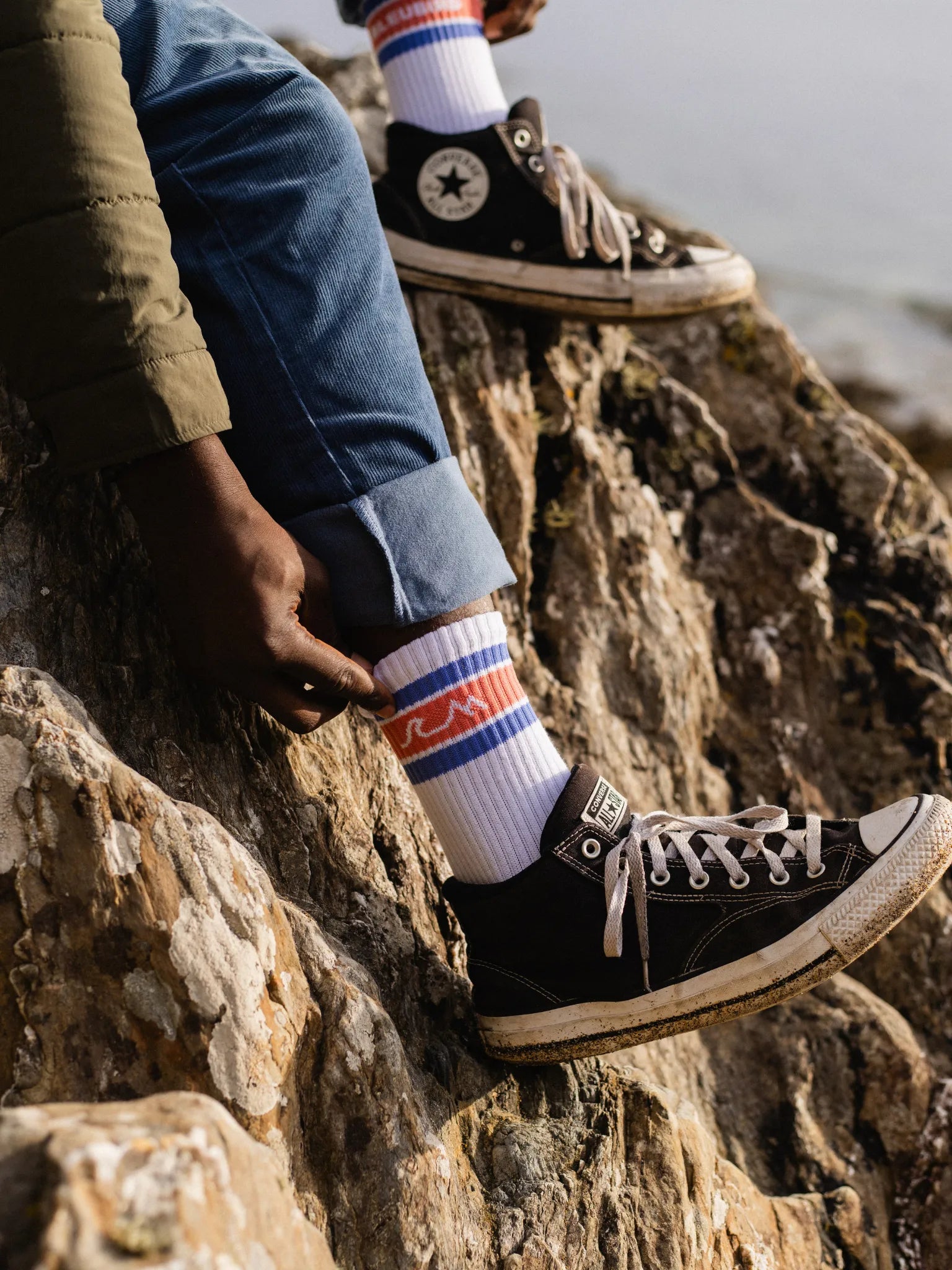 Crew Sock (OG) - Blue and Pink