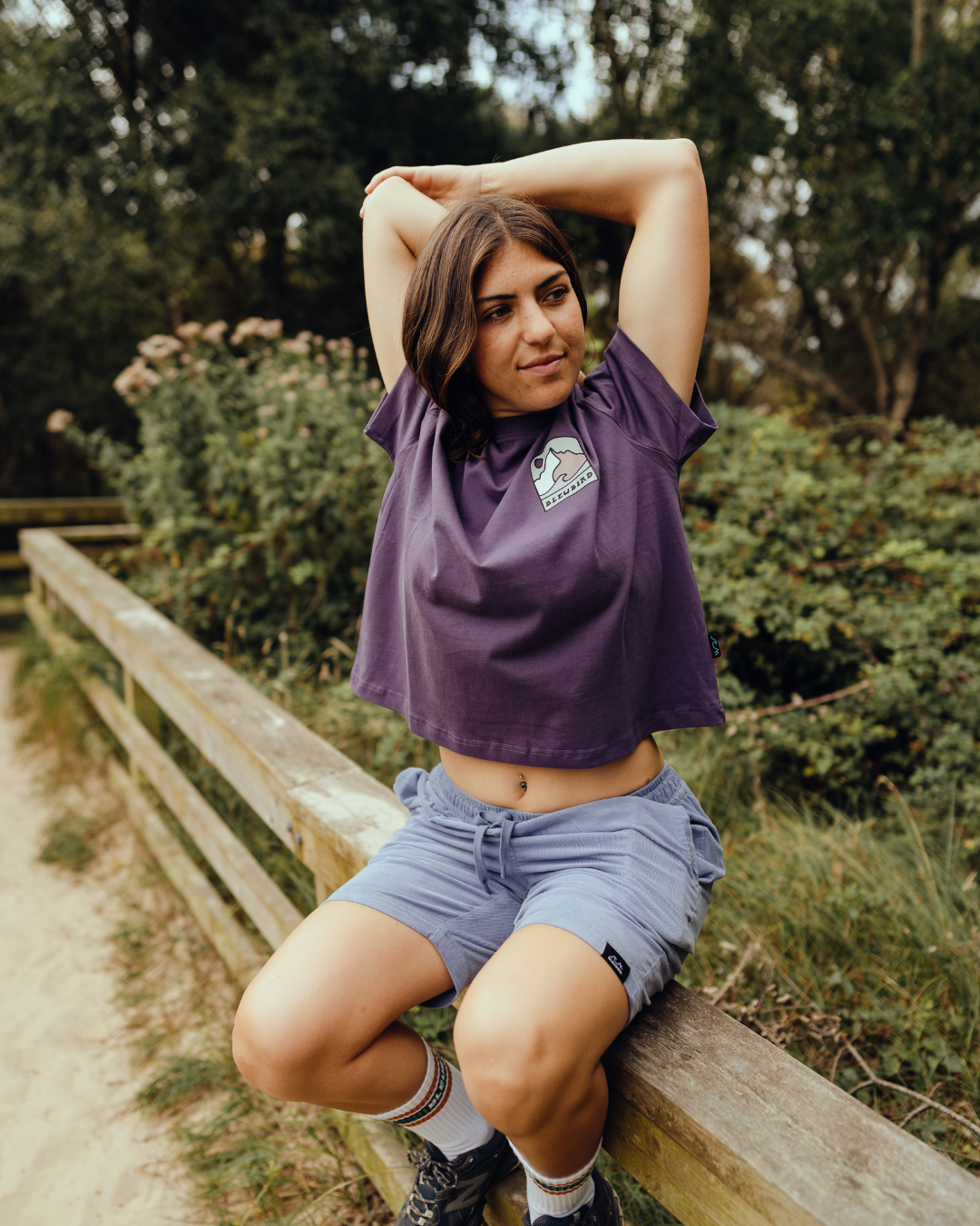 Escape Cropped Tee - Plum