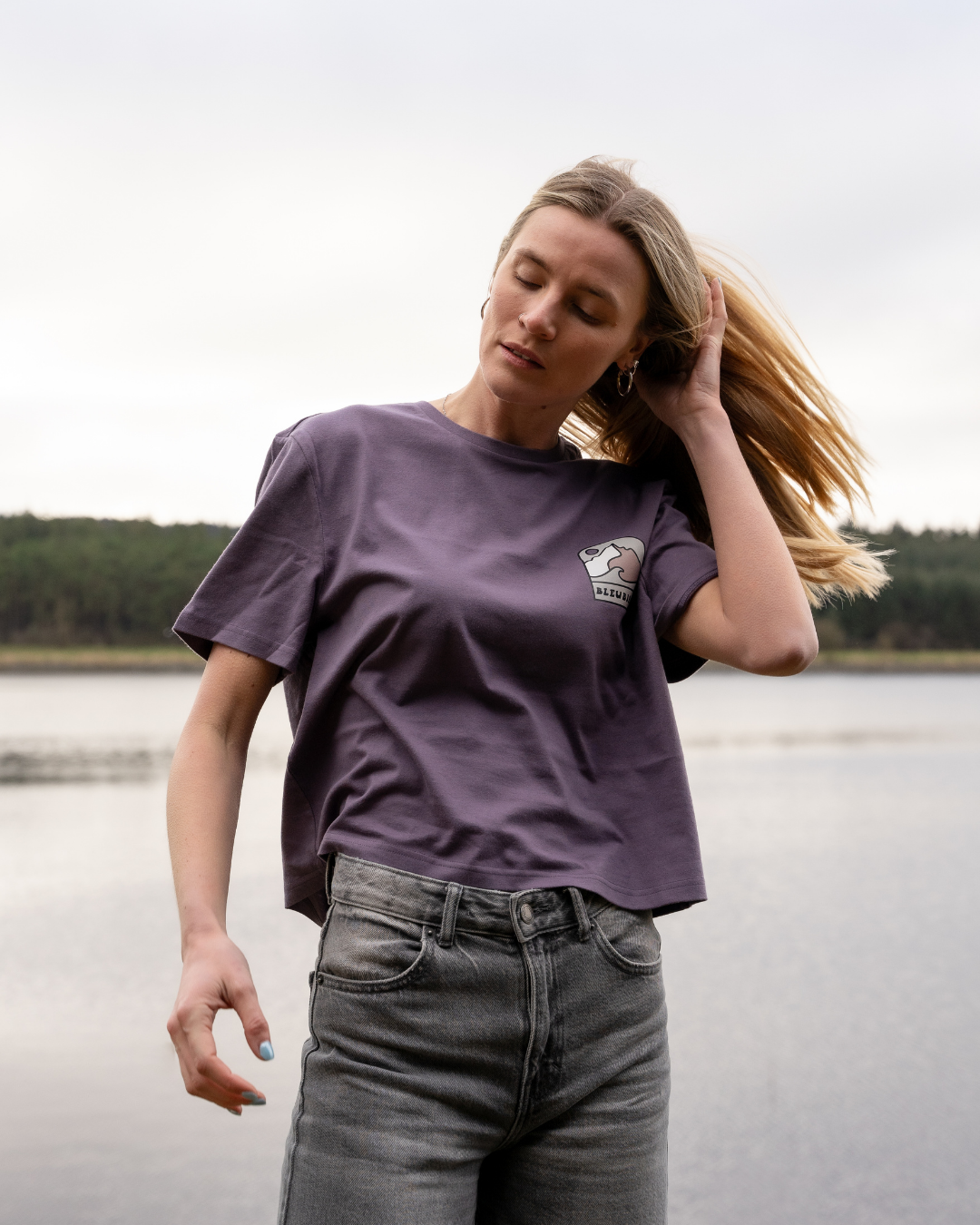 Escape Cropped Tee - Plum