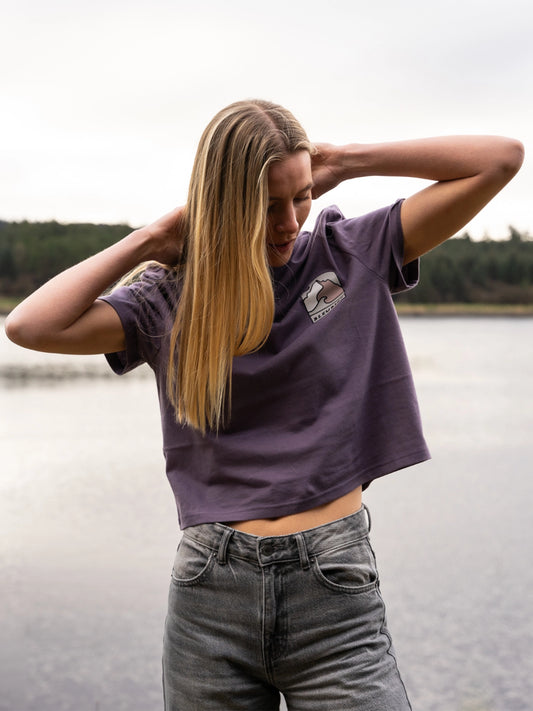 Escape Cropped Tee - Plum