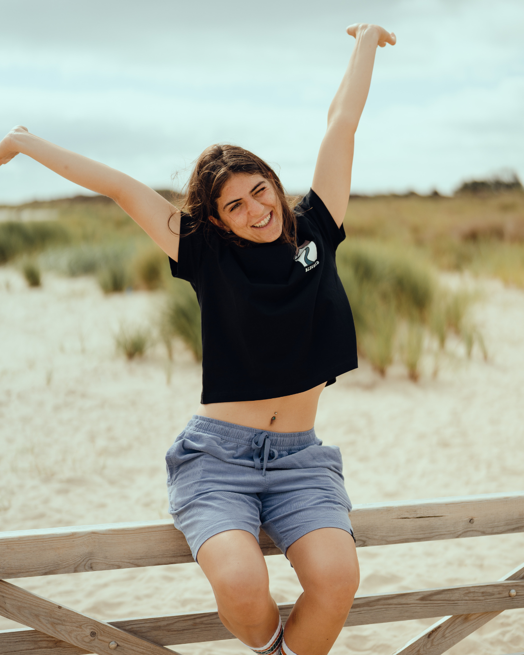 Journey Cropped Tee - Black