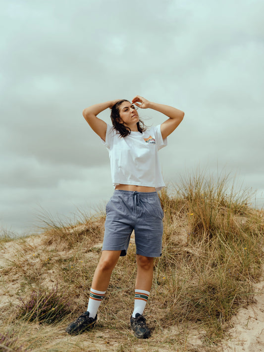 Road Out Cropped Tee - White