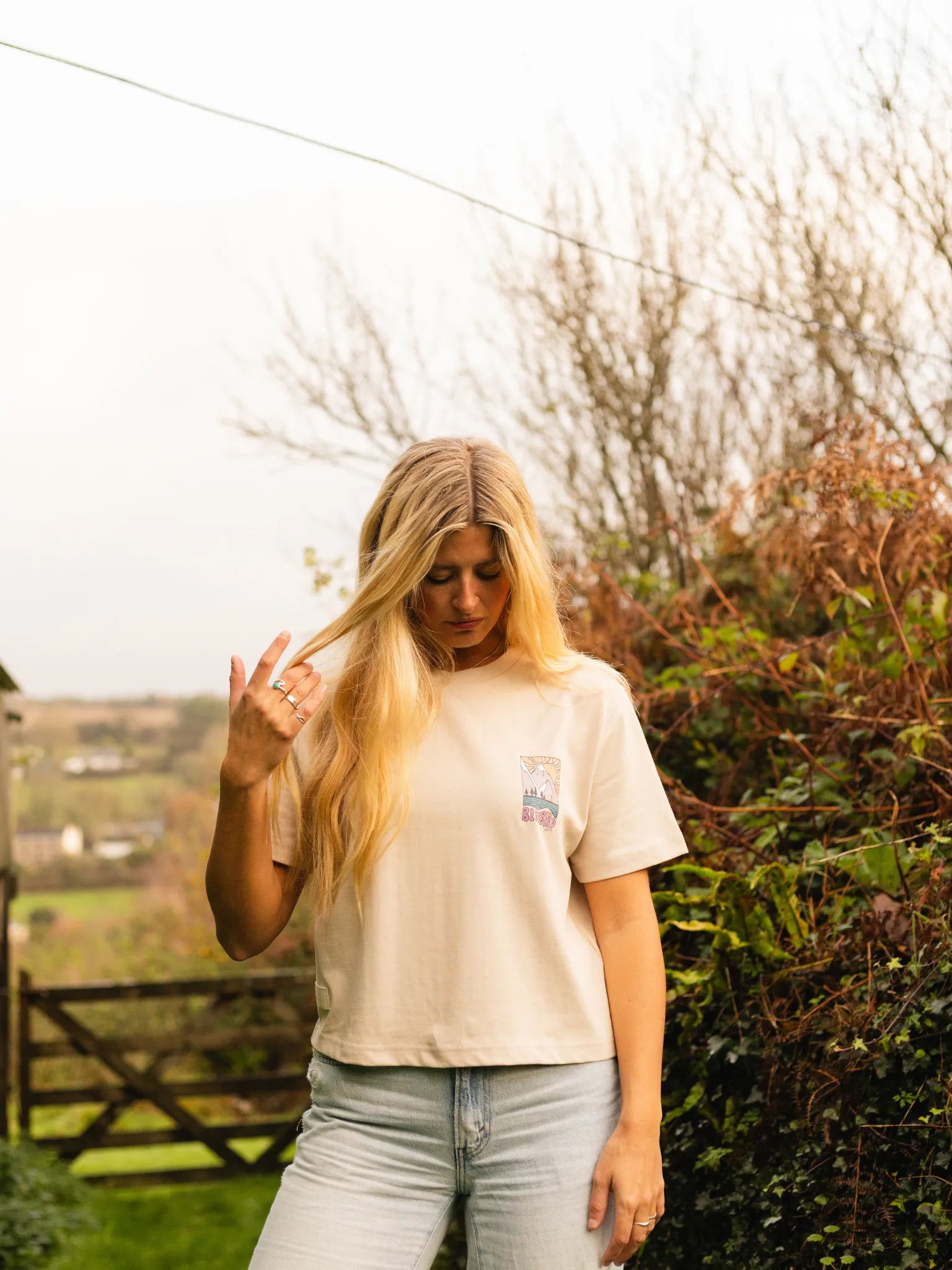 Solace Cropped Tee - Off White