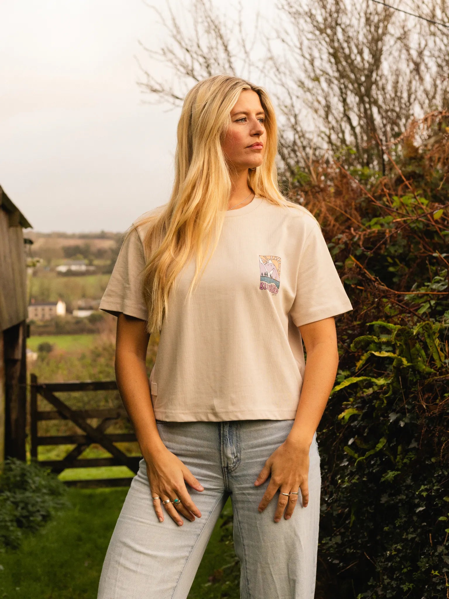 Solace Cropped Tee - Off White